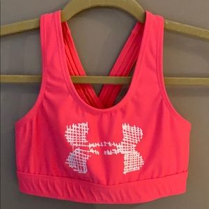 UA Neon Pink Sports Bra